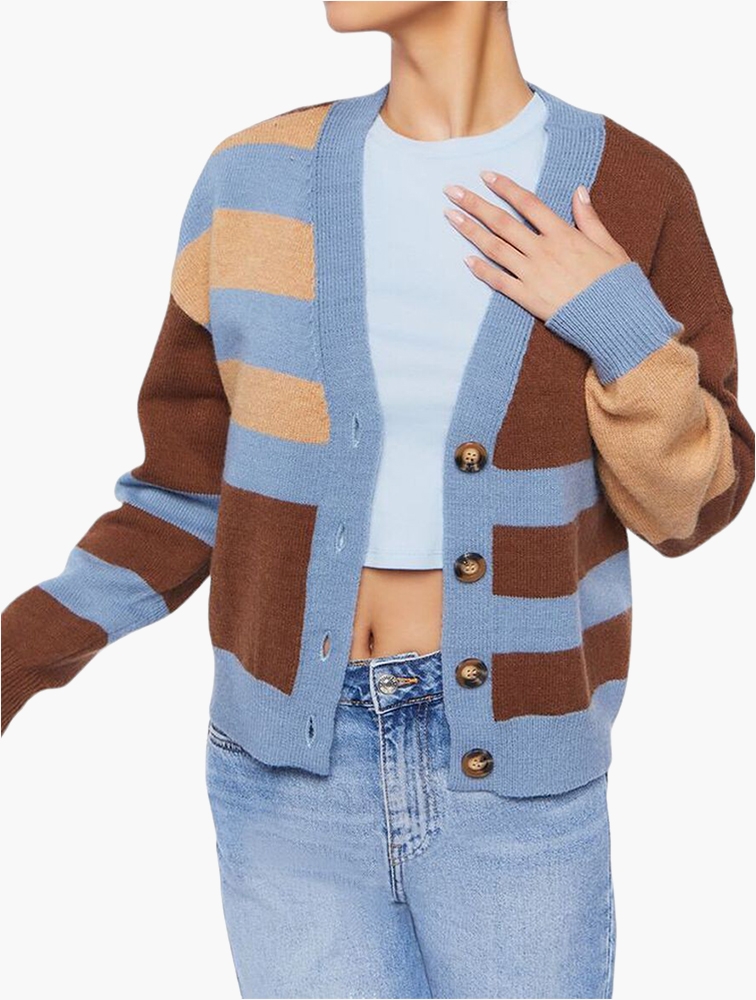 Forever 21 striped cardigan hot sale